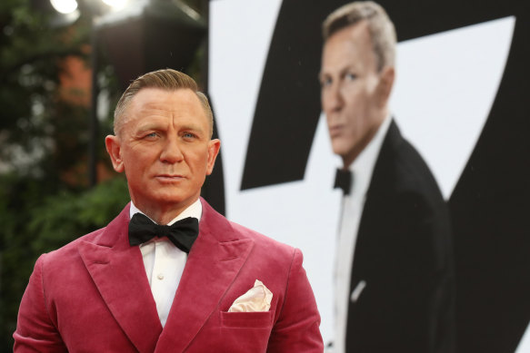 Daniel Craig at the world premiere of No Time to Die in London.