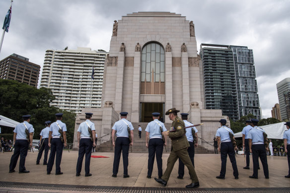 The service at the Anzac Memorial in Hyde Park marked 100 years of the RAAF. 