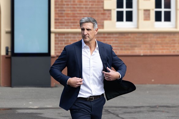 Swans CEO Matthew Pavlich fronts the media on Monday.