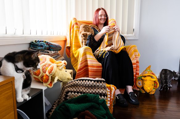 Stephanie Airey took up crocheting during the pandemic and has since found it a great way to slow down and disconnect.