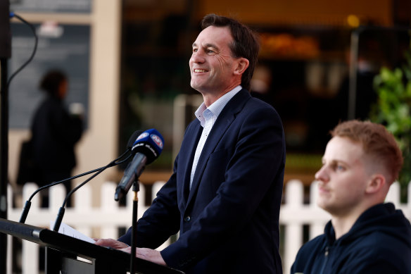 AFL CEO Andrew Dillon spoke in Adelaide on Tuesday.