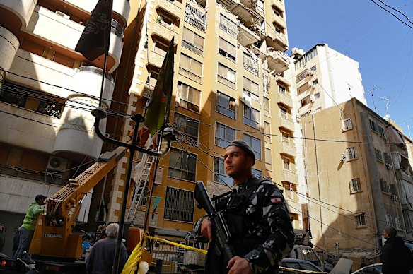Lebanese armed forces and emergency services were at an apartment building in central Beirut that was hit by an Israeli airstrike. 