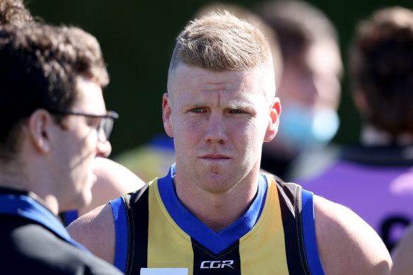 Frustrating time: Daniel Hannebery working his way back through the VFL.