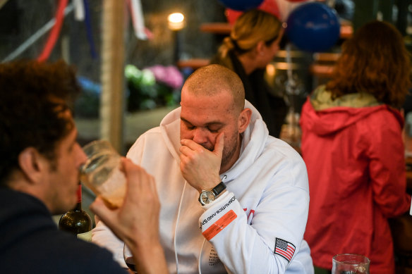 A dejected Floridian, Alex Pellerano, after his state went to Trump.