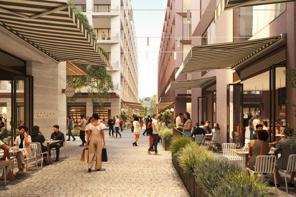 Architect Adam Haddow wants the buildings in Central Barangaroo to be connected to the street, rather than “floating” above the ground, similar to streetscapes in Barcelona. 