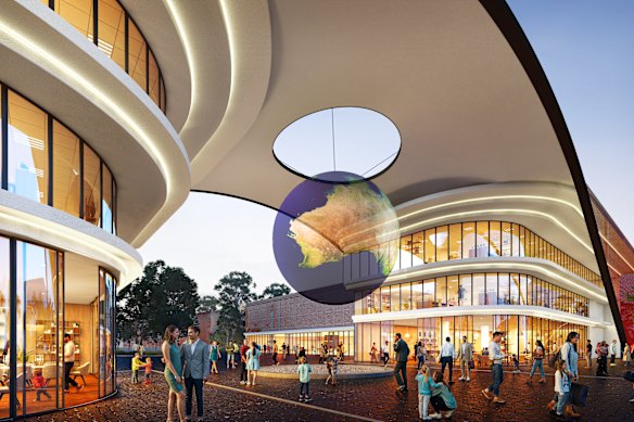 A render of Central Coast Studios to be sited on 30 hectares next to the Glenworth Valley. 