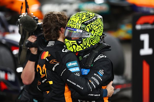 Piastri congratulated Norris on his title win.