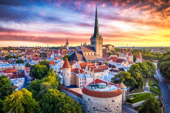 The Estonian capital of Tallinn.