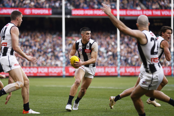 Brayden Maynard shows some dash against Carlton last round.