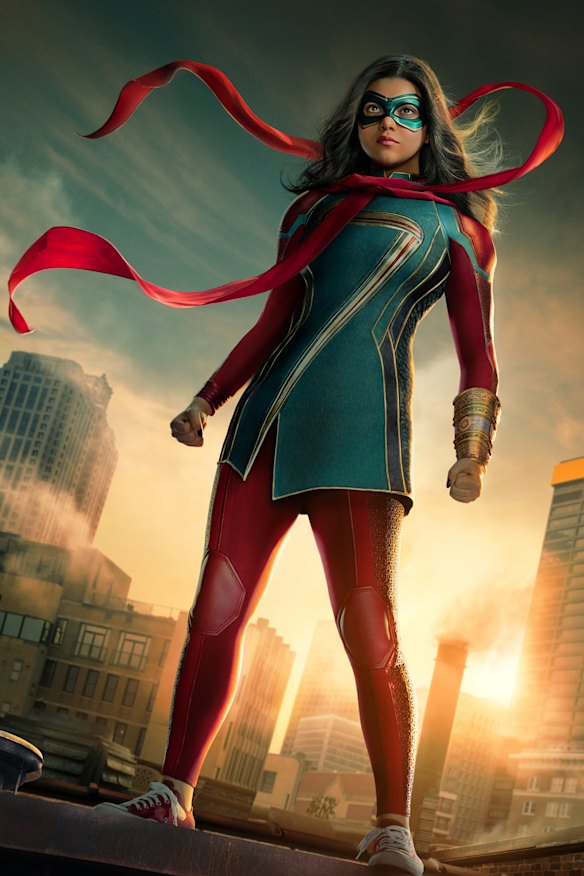 A promotional image of Iman Vellani in Ms Marvel.