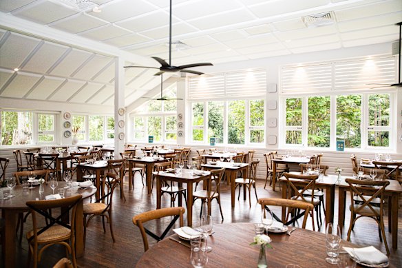 The dining room at The Hut. 