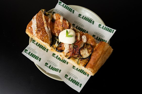 Focaccia slab of the week (zucchini).
