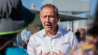 Western Australia Premier, Roger Cook is seen at a Primary School in Perth.