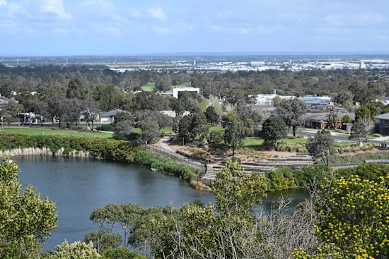 Views from the Eastone Reserve lookout in Pakenham.