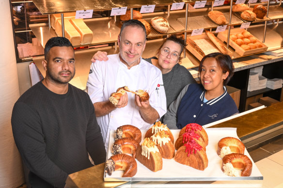Drom Bakery owners (from left): Vinnie Kodladi, George Dardamanis, Mary Kodladi and Coners Buada.