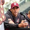 PERTH, AUSTRALIA - JUNE 17: Billy Slater of the Queensland Maroons addresses the media during a State of Origin media opportunity at Forrest Place on June 17, 2025 in Perth, Australia. (Photo by Paul Kane/Getty Images)