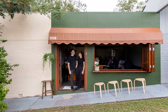 Leaham Claydon and Jianne Jeoung outside Snug in Coorparoo.