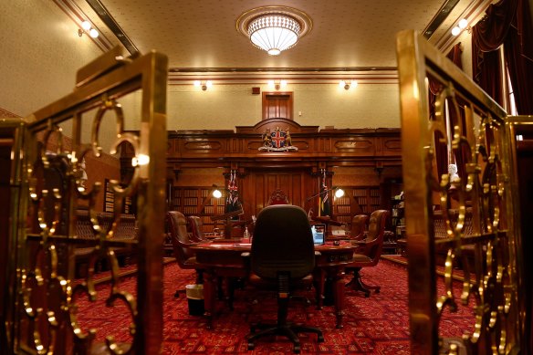 The Legislative Council chamber was part of the renovation.