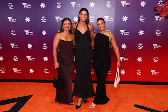 From left: Ellie Blackburn, Alice Edmonds and Deanna Berry of the Bulldogs.