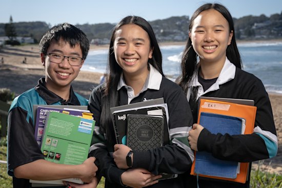 HSC siblings Josh, Tammie and Rebecca Liew. 