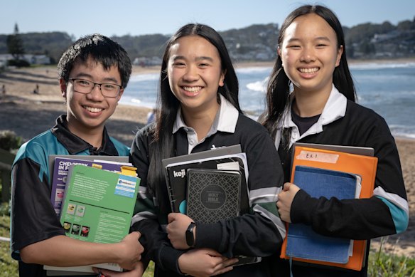 HSC siblings Josh, Tammie and Rebecca Liew. 