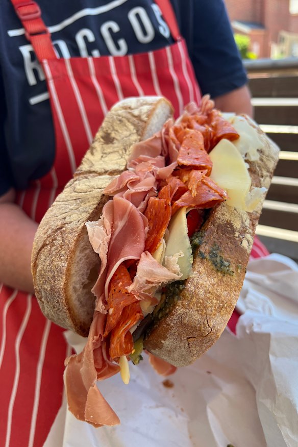Hot sopressa roll.