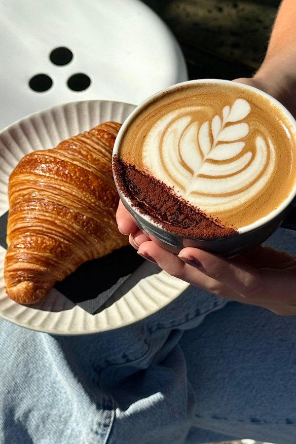 Coffee and croissant.