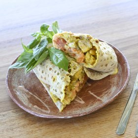 Jujeh kabab: not just a “chicken wrap”.