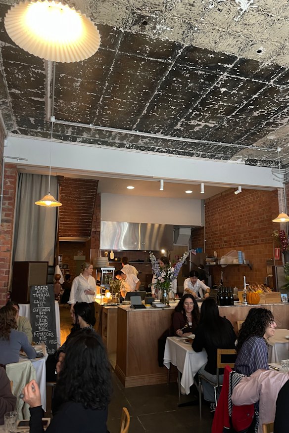 Inside the Collingwood restaurant.