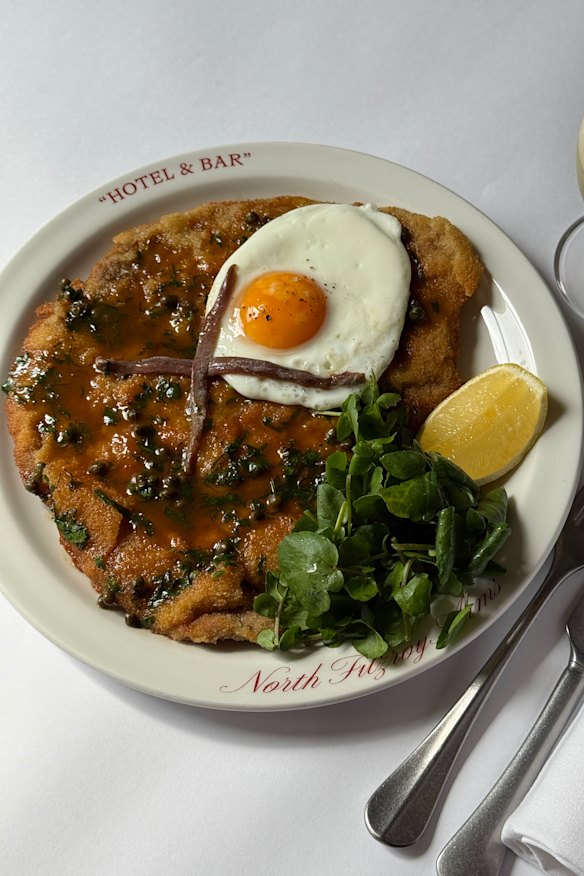 The North Fitzroy Arms’ schnitzel Holstein.