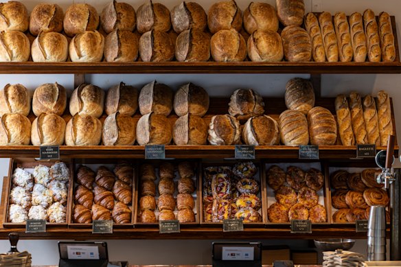 White, spelt and multigrain sourdough on display at Althea by Zin. 