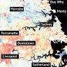 Map showing Sydney's social advantage.