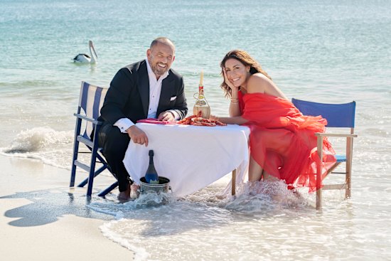 Guillaume Brahimi wears P. Johnson. Tamie Ingham wears 
Zimmermann.