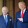 US President Donald Trump with King Charles III at Windsor Castle late last year.