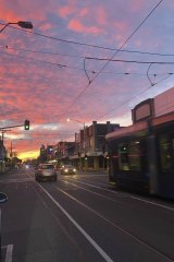 The morning sky in Melbourne on Tuesday, June 1.