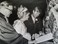 Christopher Muir and Elke  Neidhardt at their wedding in 1967.