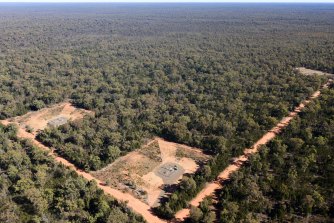 A coal seam gas extraction site in Pilliga State Forest.