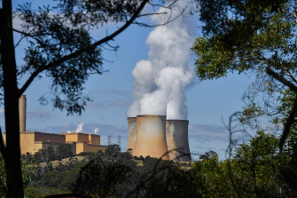 EnergyAustralia’s Yallourn power station in Victoria’s Latrobe Valley.