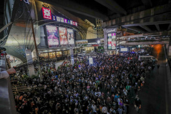 Pro-democracy activists gather in Central Pinklao, suburbs of Bangkok, Thailand, on Tuesday.