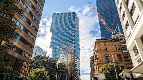 The heights of style: the award-wining Quay Quarter Tower, viewed from Bridge Street. 
