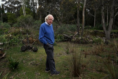 Peter Pigott at the sanctuary he created for the endangered parma wallaby.