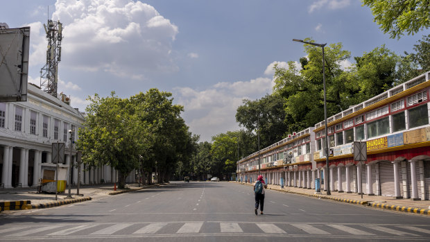 The normally packed streets of New Delhi are deserted for the G20 summit.