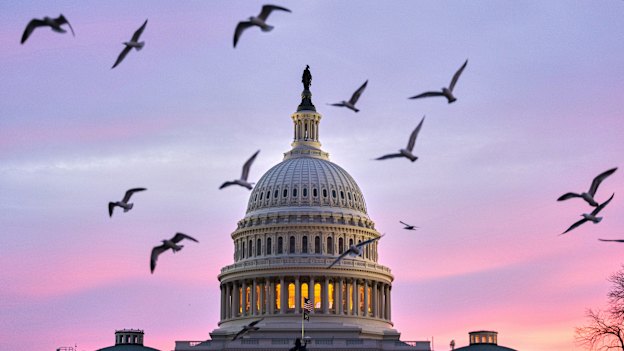 The US Capitol in Washington. 