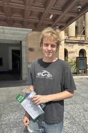 Younger voters like Liam Solley (pictured) were casting their votes towards change this election. 