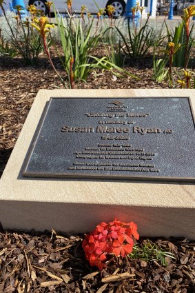 The Coogee plaque in memory of Senator Susan Ryan.