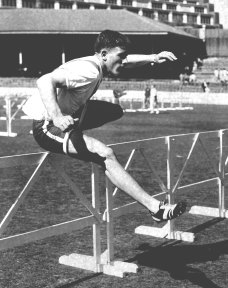 Lenehan competes at an athletics meeting in October 1956.