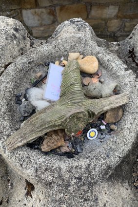 An offering bowl at the Temple of Mithras at Hadrian's wall.