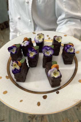 An example of the chocolate and hazelnut mousse cake to be served at the White House gala dinner.