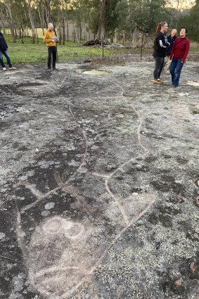 The rock engraving of Gurangatty (the great eel serpent).