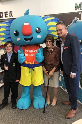 Bilin O'Connor with grandmother Patricia O'Connor and father Rory O'Connor in Queensland.